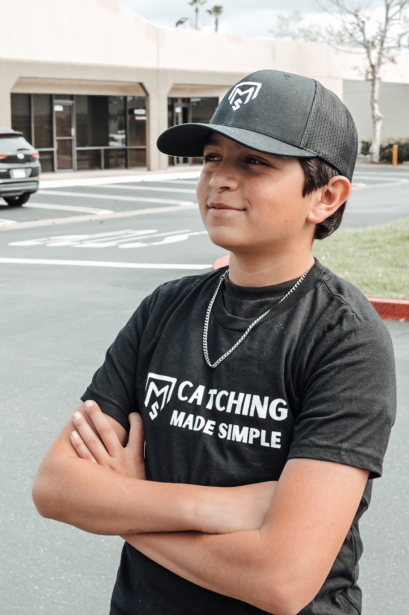 Youth Catching Made Simple Classic Tee Light