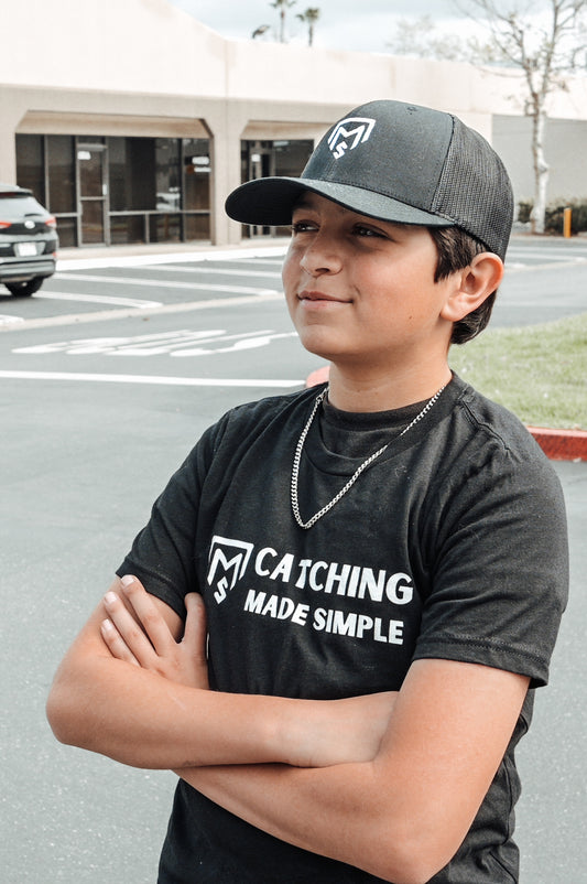 Youth Catching Made Simple Classic Tee Light